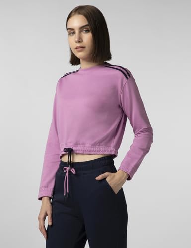 FYLTR Women's Terry Crop Top - Full Sleeve | Elasticated Waist & Cuff | Boxy Fit | Stripe Detailing | Tops for Women Western | Women t Shirt - Image 2