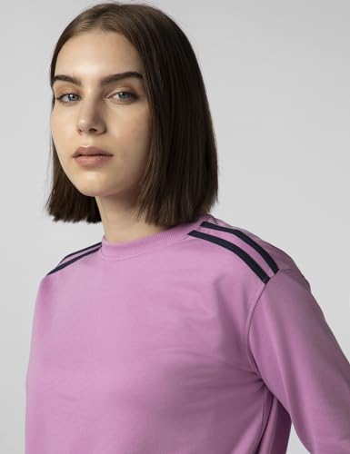 FYLTR Women's Terry Crop Top - Full Sleeve | Elasticated Waist & Cuff | Boxy Fit | Stripe Detailing | Tops for Women Western | Women t Shirt - Image 5