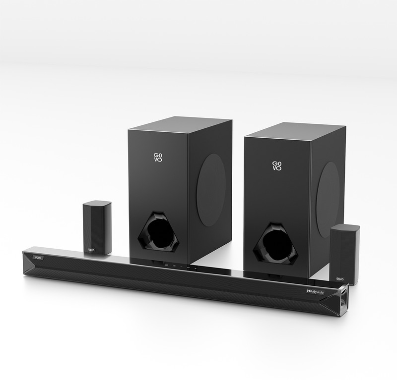 GOVO GOSURROUND 999W, Dolby Digital, Wirelss Satellites 700 W Bluetooth Soundbar(Platinum Black, 5.2 Channel)