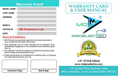 (MDP088PS8) Power Saver (1KW) - Updated Electricity Saving Device (Electricity Saver) for Residential and Commercial - Made in India (1kw) - Image 7