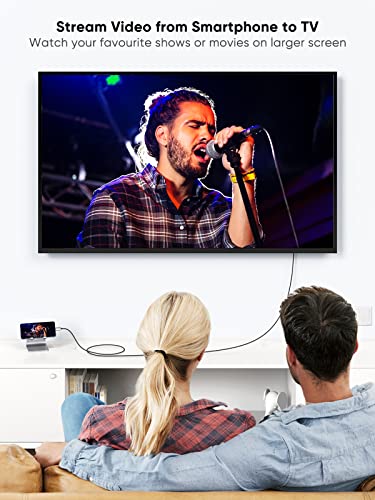 CableCreation USB C to HDMI Cable 4K 6FT for Home Office, Braided USB Type C to HDMI Cable Thunderbolt 3 Compatible with MacBook/Pro/Air, iPad Pro 2020, Surface Book 2,Galaxy S22/S20/S10,Aluminum Grey - Image 4