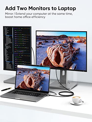 CableCreation USB C to HDMI Cable 4K 6FT for Home Office, Braided USB Type C to HDMI Cable Thunderbolt 3 Compatible with MacBook/Pro/Air, iPad Pro 2020, Surface Book 2,Galaxy S22/S20/S10,Aluminum Grey - Image 6