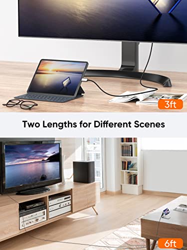 CableCreation USB C to HDMI Cable 4K 6FT for Home Office, Braided USB Type C to HDMI Cable Thunderbolt 3 Compatible with MacBook/Pro/Air, iPad Pro 2020, Surface Book 2,Galaxy S22/S20/S10,Aluminum Grey - Image 7