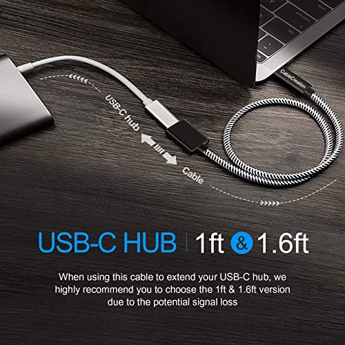 USB C Extension Cable Gen 2/10Gbps 3.3FT, USB 3.1 Type C Male to Female Extension Cable, Support 4K Video Audio Transfer Compatible with Macbook Pro, Samsung Galaxy S23 ultra S22 S22 Ultra S10 Note 8 - Image 4