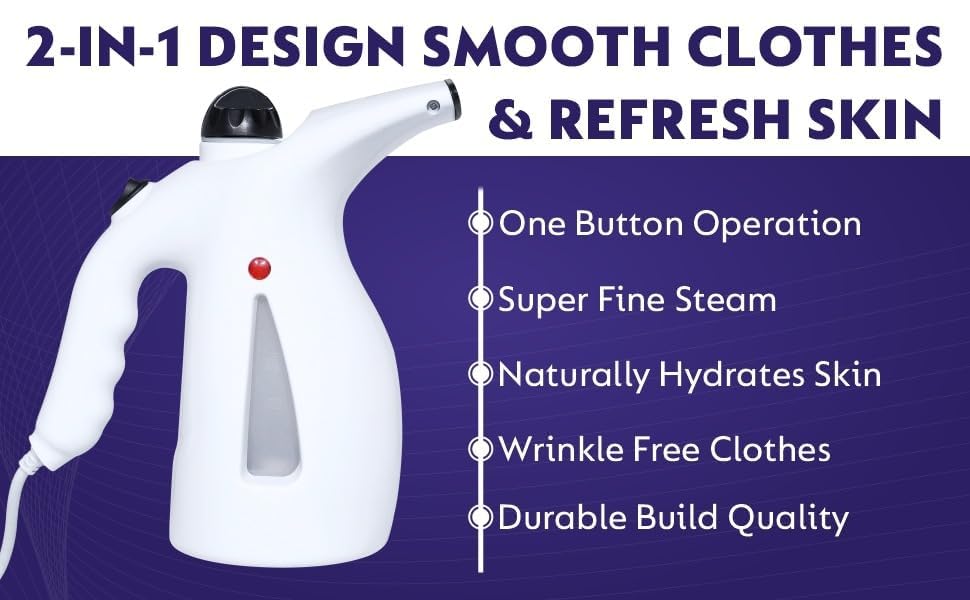 Steamer For Cold And Cough | Nano-Cure Facial Iconic Cleanser with Nano-Ionic Technology, Steam breath machine for Adults/Kids, Men/Women Beauty - Image 4