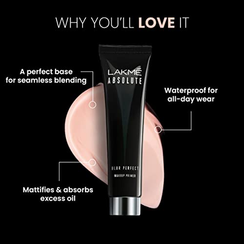 Lakme Absolute Blur Perfect Matte Face Primer, Makeup Primer for Poreless, Smooth & Long Lasting Makeup - Waterproof Brightening Makeup Base, 30 ml - Image 5