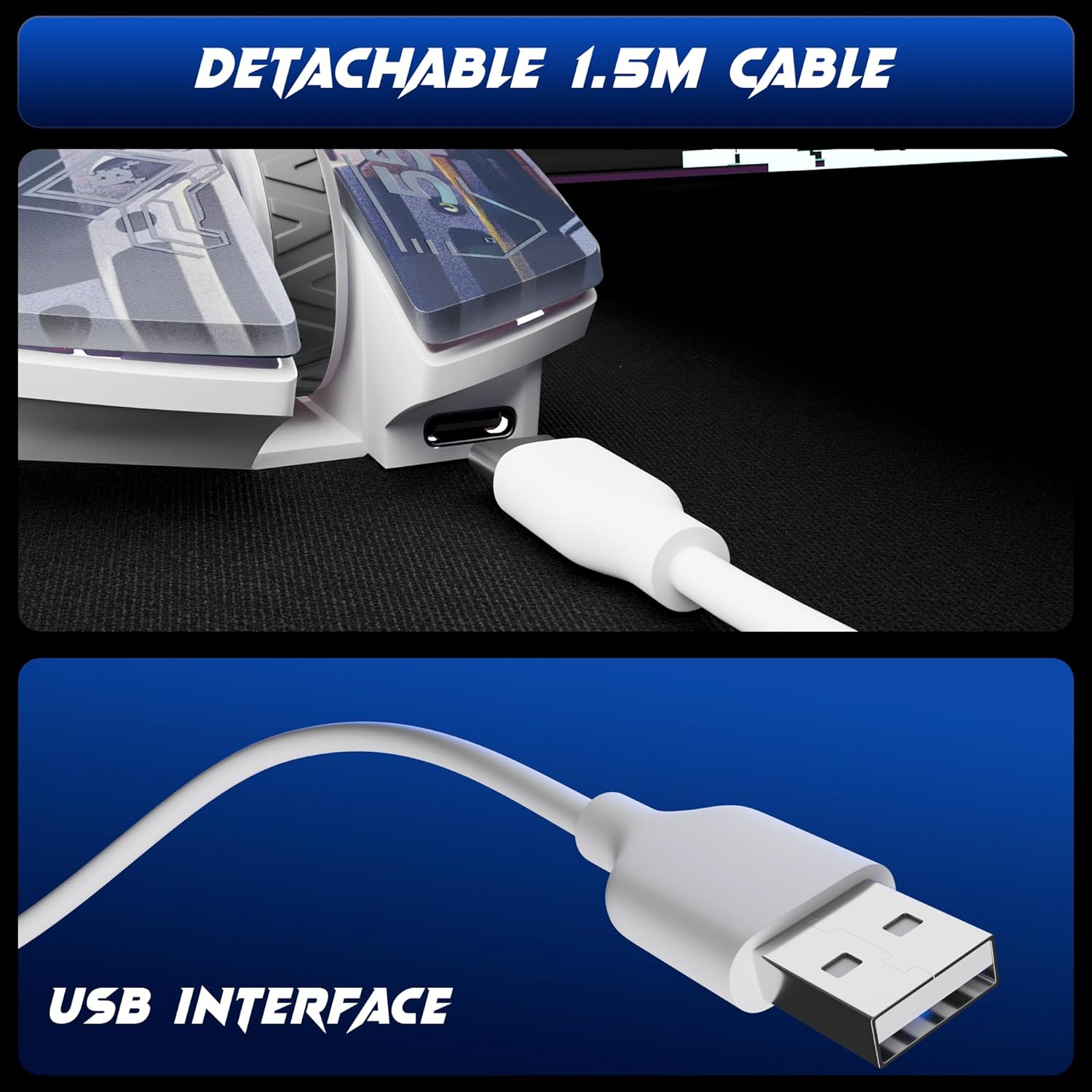 Zebronics Transformer M Plus Wired Gaming Mouse, Up to 12800 DPI, 6 Buttons with a 6-Level DPI Switch, 8 RGB Modes, 1000Hz Polling Rate, 1.5m Detachable Cable, Gaming Grade Sensor (Mech Orange) - Image 7