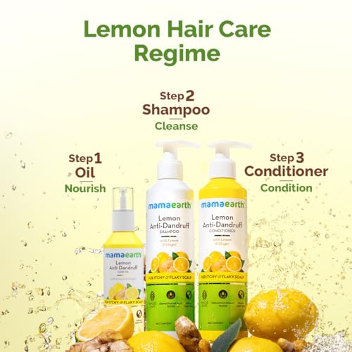 Mamaearth Lemon Anti-Dandruff Hair Oil for Flaky Scalp 100ml|Scalp Irritation Relief|Nourishes Scalp & Hair|Contains Lemon, Ginger, Apiscalp (Clinically Proven), Svetakutaja Oil, Neem, Salicylic Acid - Image 7
