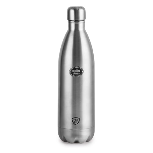 CELLO Swift Insulated Stainless Steel Flask Water Bottle for Daily Use 1000 ml | ISI Certified Double Wall Vacuum Insulated 24 Hours Hot & Cold Thermos Water Bottle for School, Picnic, Gym & Travel