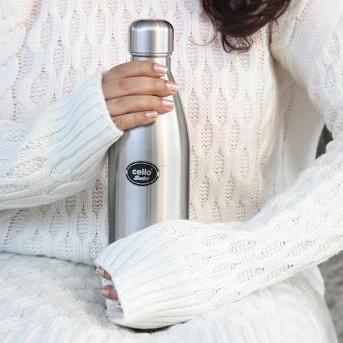 CELLO Swift Insulated Stainless Steel Flask Water Bottle for Daily Use 1000 ml | ISI Certified Double Wall Vacuum Insulated 24 Hours Hot & Cold Thermos Water Bottle for School, Picnic, Gym & Travel - Image 4