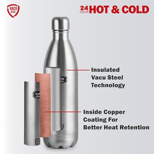 CELLO Swift Insulated Stainless Steel Flask Water Bottle for Daily Use 1000 ml | ISI Certified Double Wall Vacuum Insulated 24 Hours Hot & Cold Thermos Water Bottle for School, Picnic, Gym & Travel - Image 5