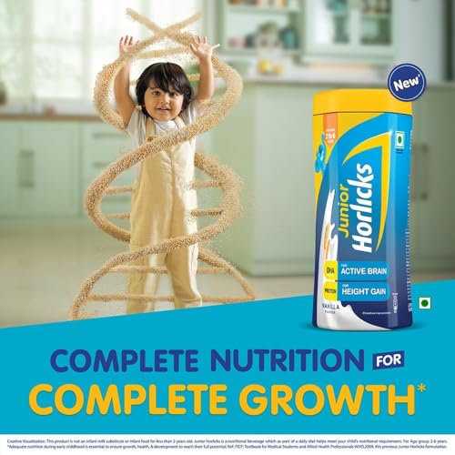 Junior Horlicks Nutrition Drink 500g, Vanilla, Nutrition for Toddlers & Young kids (2-6 years) for Supporting Growth - Image 6