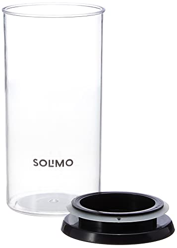 Amazon Brand - Solimo Plastic Storage Jar and Container Set I Air Tight & BPA Free Containers For Kitchen Storage Set I Grocery Kitchen Container Set I Multipurpose Jar, 1400 Ml Each, Set 4, Black - Image 3