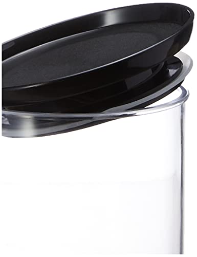 Amazon Brand - Solimo Plastic Storage Jar and Container Set I Air Tight & BPA Free Containers For Kitchen Storage Set I Grocery Kitchen Container Set I Multipurpose Jar, 1400 Ml Each, Set 4, Black - Image 6