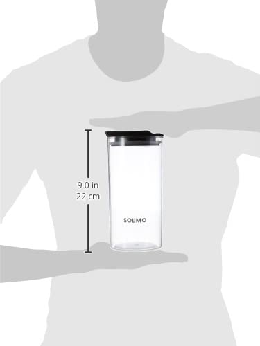 Amazon Brand - Solimo Plastic Storage Jar and Container Set I Air Tight & BPA Free Containers For Kitchen Storage Set I Grocery Kitchen Container Set I Multipurpose Jar, 1400 Ml Each, Set 4, Black - Image 7