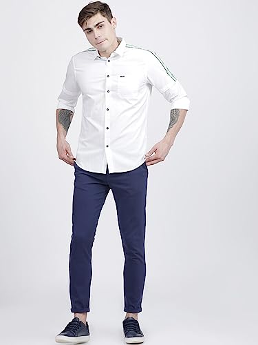 The Indian Garage Co Men's Cotton Slim Fit Placement Print Full Sleeves Cutaway Collar Casual Shirt - Image 4