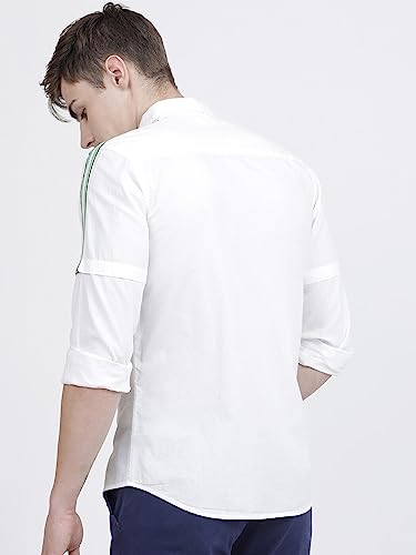 The Indian Garage Co Men's Cotton Slim Fit Placement Print Full Sleeves Cutaway Collar Casual Shirt - Image 5