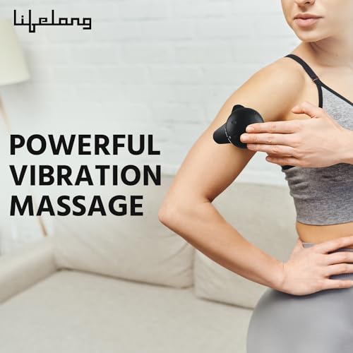 Lifelong Head & Body Mini Massager - Head Massage Machine for Stress Relief - Relaxing Vibration Machine for Body Pain Relief - Rechargeable & Portable Device for Men & Women (LLM774, Black) - Image 7