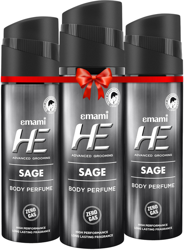 HE Sage Deodorant Spray - For Men(360 ml, Pack of 3)