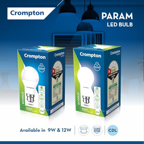 Crompton Param LED Bulb | 12W | Cool Day Light | B22 Base | 180 Degree Coverage | 4kV Surge Protection | 440V High Voltage Protection | Pack of 4 - Image 5