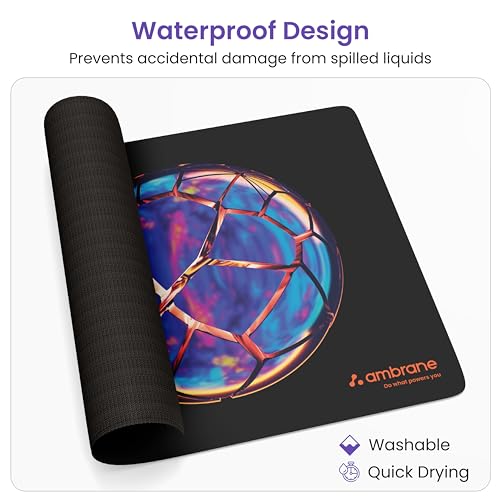 Ambrane Mouse Pad 7.5 x 9 inches for Gaming Mouse Pad, Compatible with Laser and Optical Mice, Non-Slip Rubber Base with Waterproof Surface, Easy to Clean, Quick-Dry - Image 5