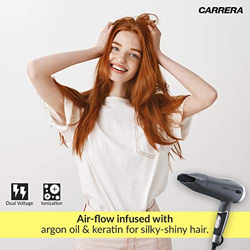 CARRERA 532 Professional Hair Dryers for Men & Women | Hairdryers - Styling Nozzle-Diffuser, Blow Dry, Hot-Cold Air, DC 1600 Watts-Grey - Image 7