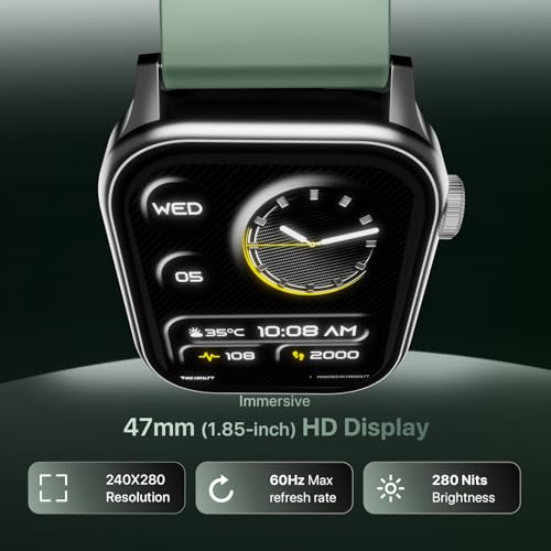 Fire‑Boltt Rise Smart Watch 1.85″ HD Display with Bluetooth Calling, AI Voice Assistant, Rotating Crown,SpO2 & Heart Rate Monitor, 120+ Sports Modes,IP67 Waterproof Smart Watch for Men & Women - Beige - Image 4