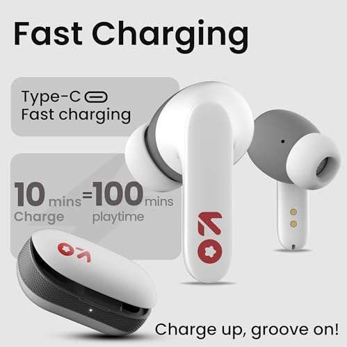 GOBOULT Z20 Made in India Ear Buds Wireless with 51H Playtime, Clear Calling ENC Mic, Low Latency Gaming, 10mm Bass Drivers Earbuds Buds TWS Bluetooth (Ivory White) - Image 5