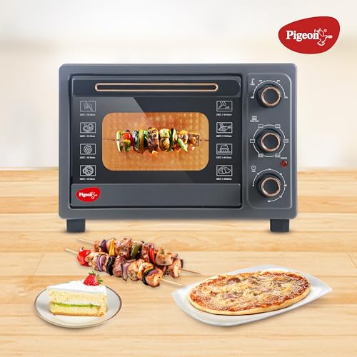 Pigeon Oven Toaster Grill 30 Liters OTG with Rotisserie, Oven Toaster and Grill for Grilling and Baking Cakes (Grey) - Image 5
