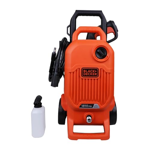 Black + Decker Bepw1800T 1700W 1810 Psi 125 Bar Pressure Washer for Car, Bike, Home & Garden Cleaning Use with Multiple Accessories Included, 1 Year Warranty, Orange & Black - Image 3