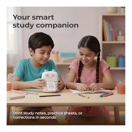 Lifelong Mini Thermal Printer | Portable & Inkless | Support Bluetooth | Wireless Mobile Printing for Android & iOS | Photo Printing | Black & White Sticker & Mini Pocket Printer for Kids (LLEMP09) - Image 6