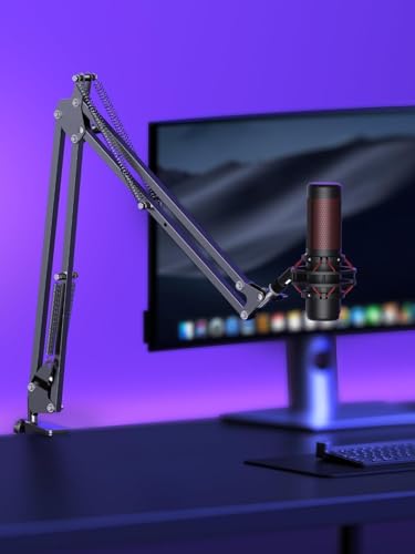 DIGIMORE D-110 Microphone Arm Stand, Adjustable Suspension Boom Scissor Mic Stand | Mic Clip | Upgraded Heavy Duty Clamp for Hyperx, Blue Yeti, Rode, Elgato - Image 5