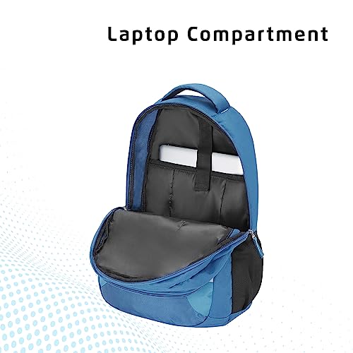 Safari Omega Spacious/Large 5 Compartment Laptop Backpack With Raincover, College Bag, Travel Bag For Unisex, Teal, 30 Litre - Image 6