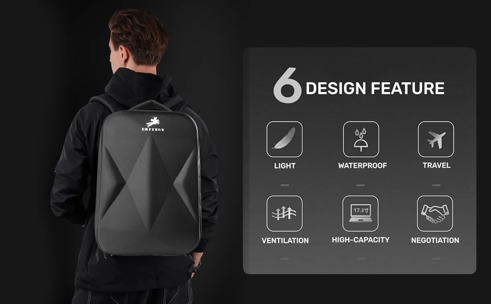 TRUE HUMAN® Anti-Theft backpack with USB charging port with anti-theft pockets, Laptop bag/office bag/travel bag for men and women - Image 6