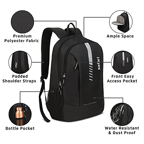 Safari Flash Medium 26L Water Resistant Polyester Casual Standard Backpack - Black - Image 3