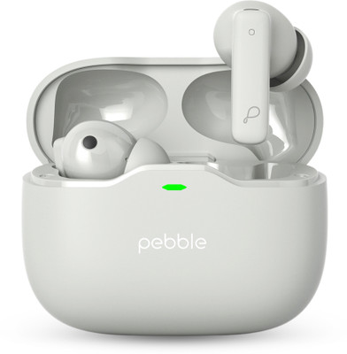 Pebble BlissBuds Ultra with Deep Bass, ANC, ENC Quad Mic, Dual Pairing, Clear Voice Bluetooth Gaming(Cool White, In the Ear) - Image 2