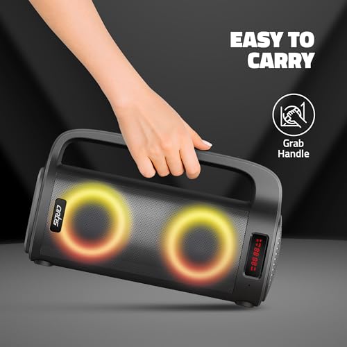 Artis SoundMax 400 Wireless Bluetooth Speaker with USB, FM, Micro TF Card, Aux in, Wired Mic with Supporting Grab Handle (Black) (18 W RMS Output) - Image 5