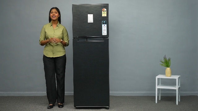 Samsung 256 L, 3 Star, Convertible, Digital Inverter with Display Frost Free Double Door Refrigerator (RT30C3733BX/HL, Luxe Black) - Image 2