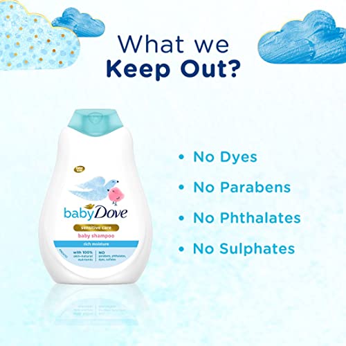 Baby Dove Shampoo 400 ml, Mild No Tears Rich Moisture Baby Shampoo for kids, Gentle Care for Baby's Soft Hair - No Sulphates No Paraben shampoo - Image 6