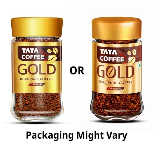Tata Coffee Gold Original, Instant & Pure Coffee Jar, 50g, Freeze-Dried, Rich & Strong, Specially Sourced Robusta and Arabica bean - Image 3