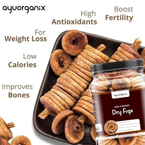 AYUORGANIX Afghani Anjeer 415gm | Medium Size Figs Rich Source of Vitamins & Dietary Fiber | Healthy Snack for Festive Gifting | Low in Calories | Fat Free | Farm Sourced Jar Pack (415gm) - Image 4