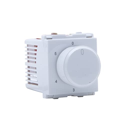 Wipro Northwest Venia Fan Regulator 5+1 Position Step Type 360, White (pack of 6)