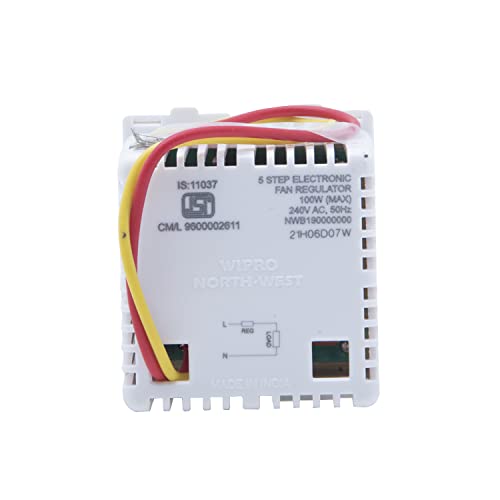 Wipro Northwest Venia Fan Regulator 5+1 Position Step Type 360, White (pack of 6) - Image 4