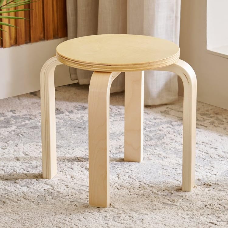 Home Centre Paulo Solid Wood Stool - Brown