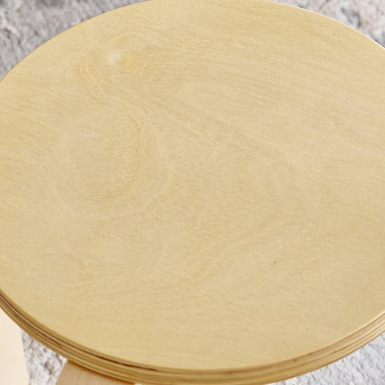 Home Centre Paulo Solid Wood Stool - Brown - Image 5