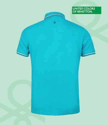 United Colors of Benetton Polo T Shirt | Collar Tshirts | Half Sleeves Plain T Shirt | Solid Polo T-Shirt with Colored Collar Tipping - Image 3
