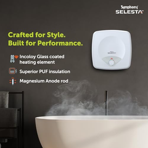 Symphony SELESTA Geyser 25 Litre Storage Water Heater | BEE 5 star Rating Energy Efficient | 2KW Heating Element | Titanium Pro Glassline Tank | Warranty: 7 Yr Tank, 3 Yr Heating element, 2 Yr Product - Image 6