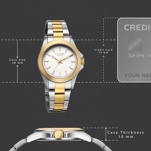 Sonata Poze 8 Quartz Analog with White Dial IPS+IPG Stainless Steel Strap Watch for Men - SP70105BM01W - Image 6