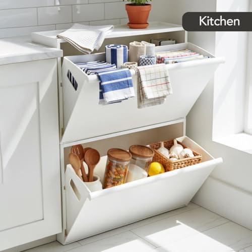 Cello Maple 2 Tier Wall Mount Multipurpose Storage Cabinet White | Lightweight & Sturdy Space Saving Organizer for Living Room, Kitchen | Perfect for Clothes, Shoes Rack, Kitchen Accessories & Others - Image 7