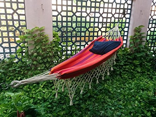 Hangit Cotton Hammock (Red, 320 Centimeters) - Image 3
